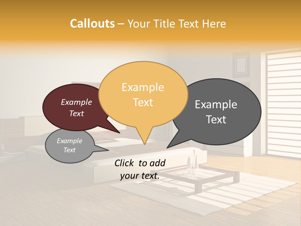 Headboard Life Room PowerPoint Template