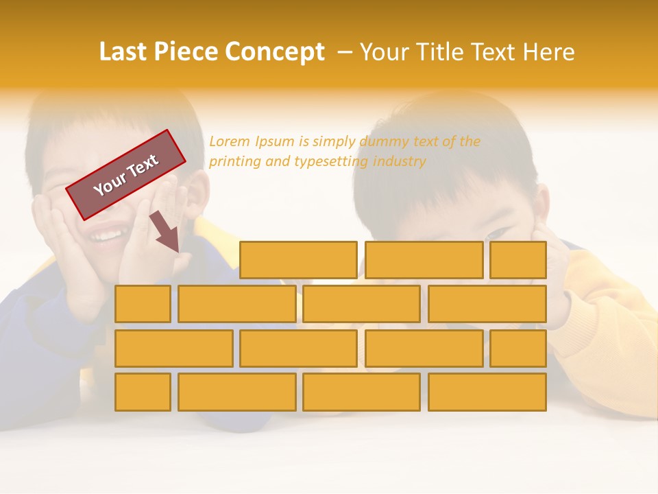 Boy Schoolboy Twins PowerPoint Template