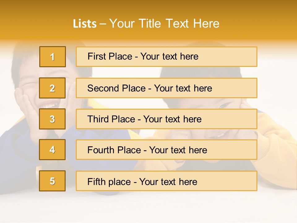 Boy Schoolboy Twins PowerPoint Template