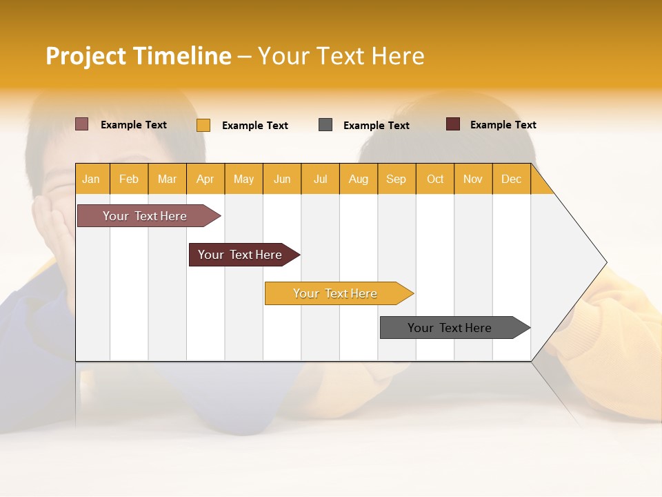 Boy Schoolboy Twins PowerPoint Template