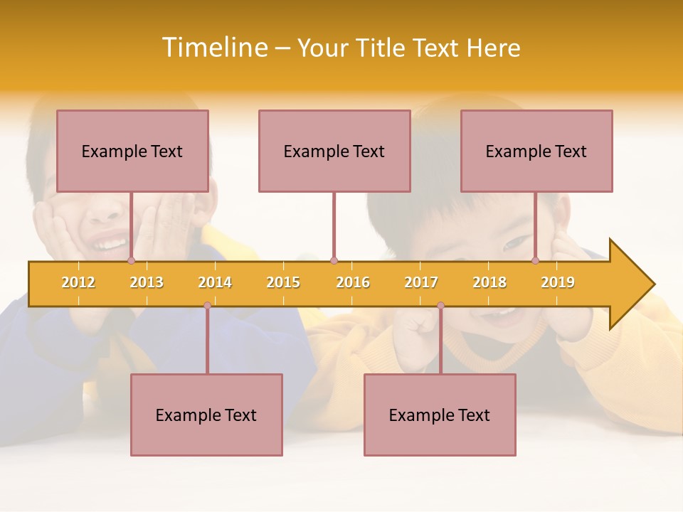 Boy Schoolboy Twins PowerPoint Template