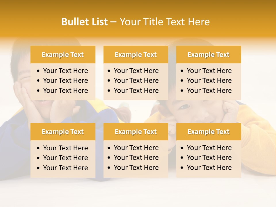 Boy Schoolboy Twins PowerPoint Template