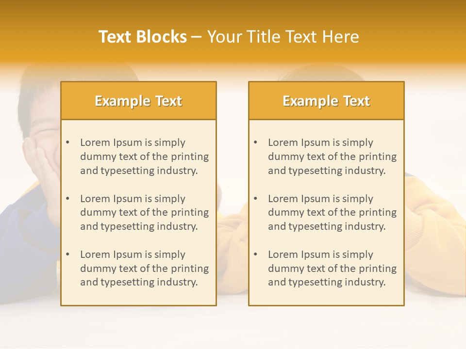 Boy Schoolboy Twins PowerPoint Template