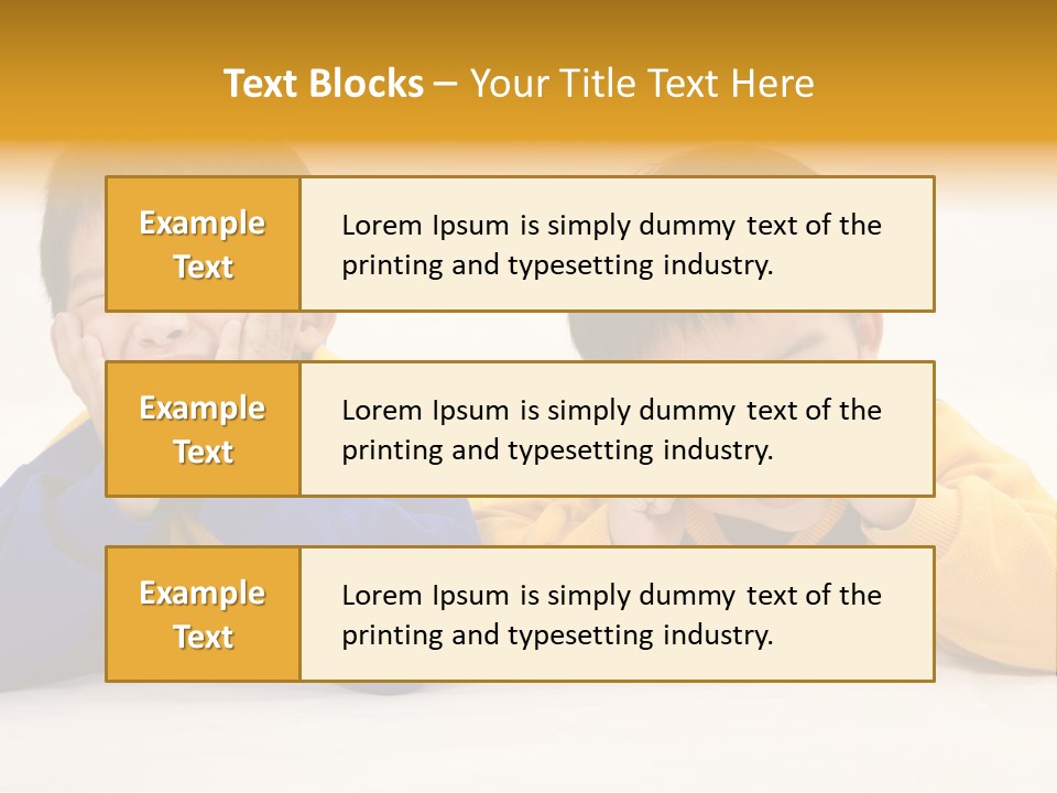 Boy Schoolboy Twins PowerPoint Template