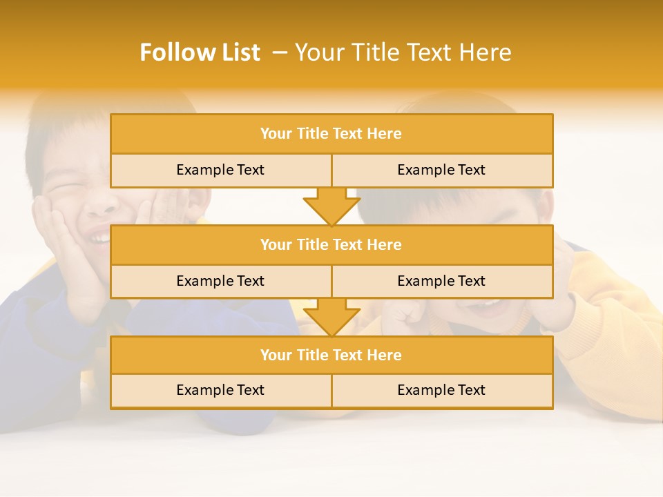 Boy Schoolboy Twins PowerPoint Template
