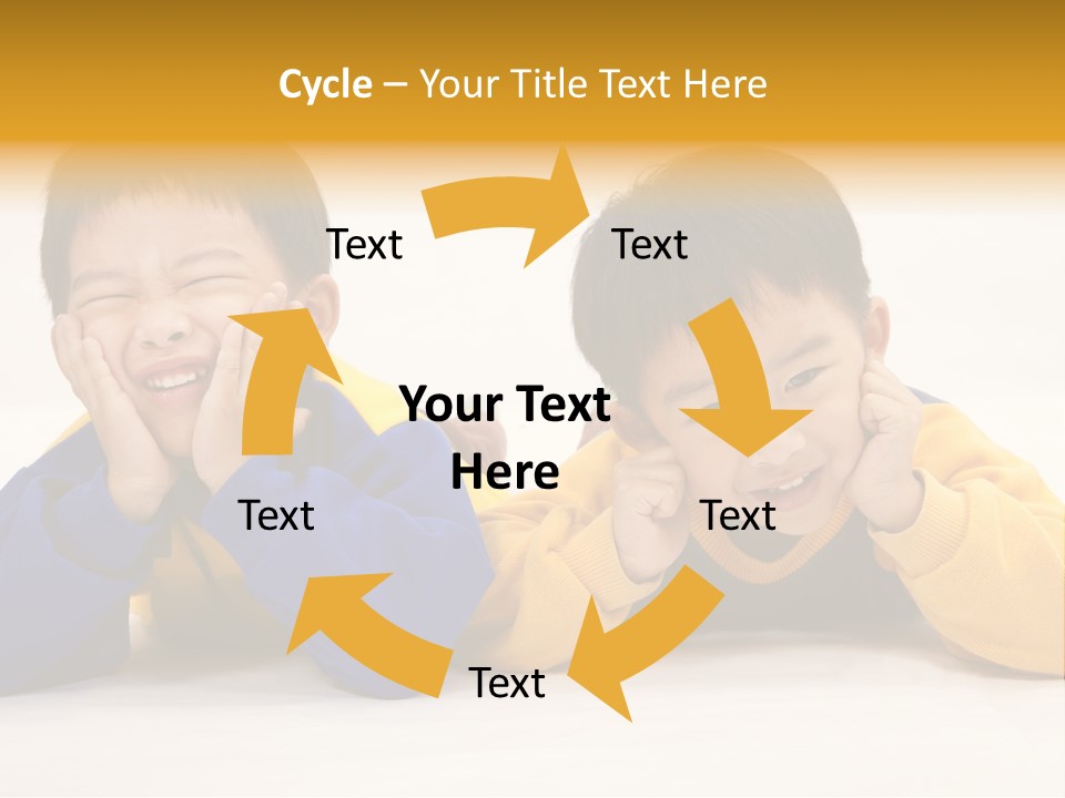 Boy Schoolboy Twins PowerPoint Template