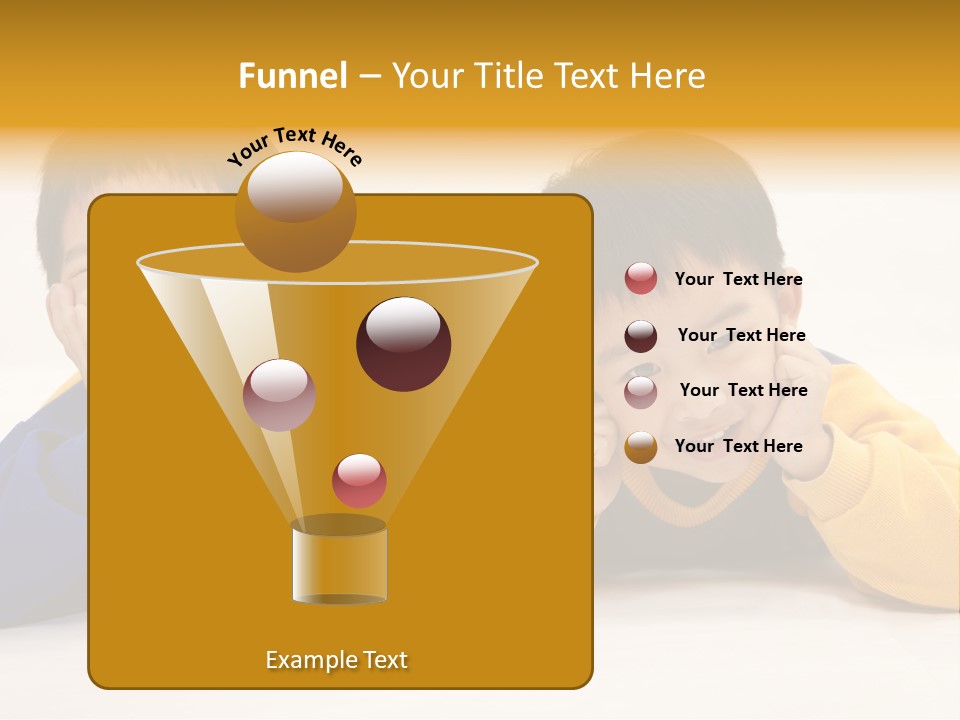 Boy Schoolboy Twins PowerPoint Template