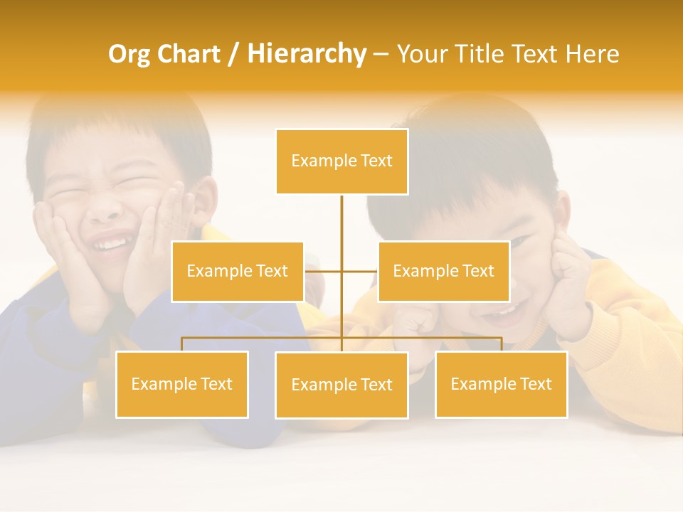 Boy Schoolboy Twins PowerPoint Template