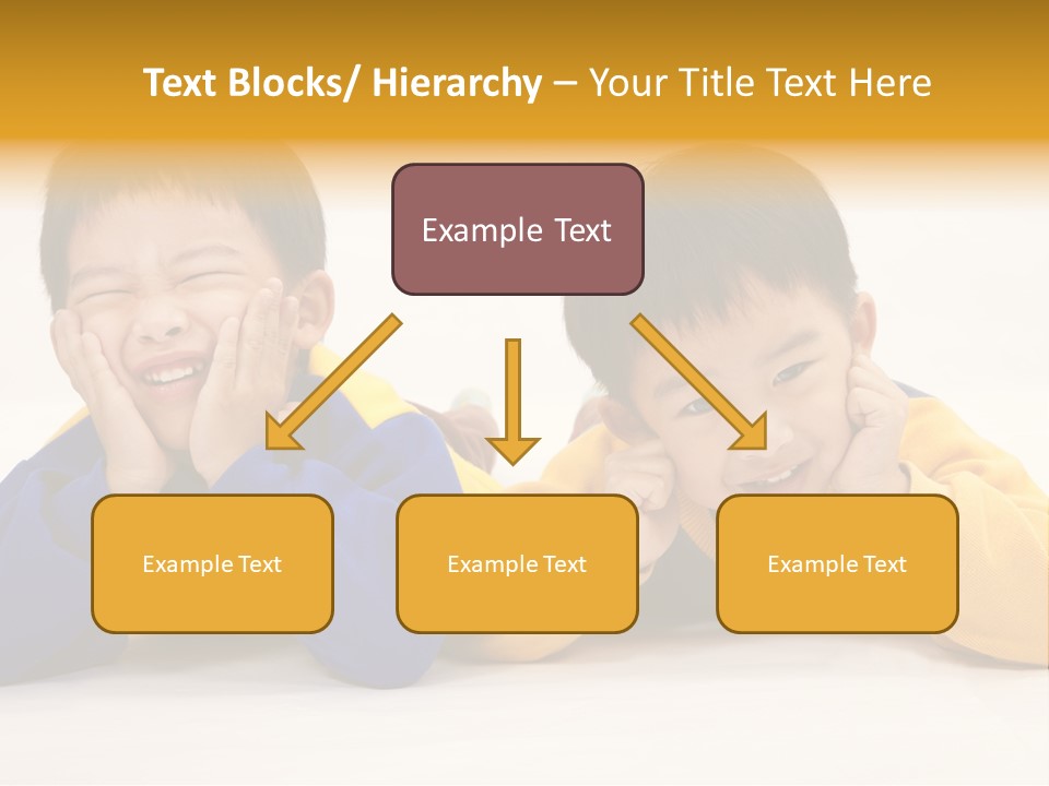 Boy Schoolboy Twins PowerPoint Template