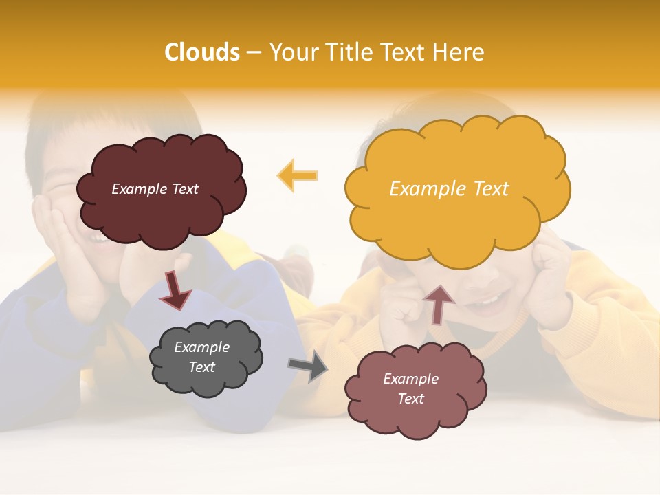 Boy Schoolboy Twins PowerPoint Template