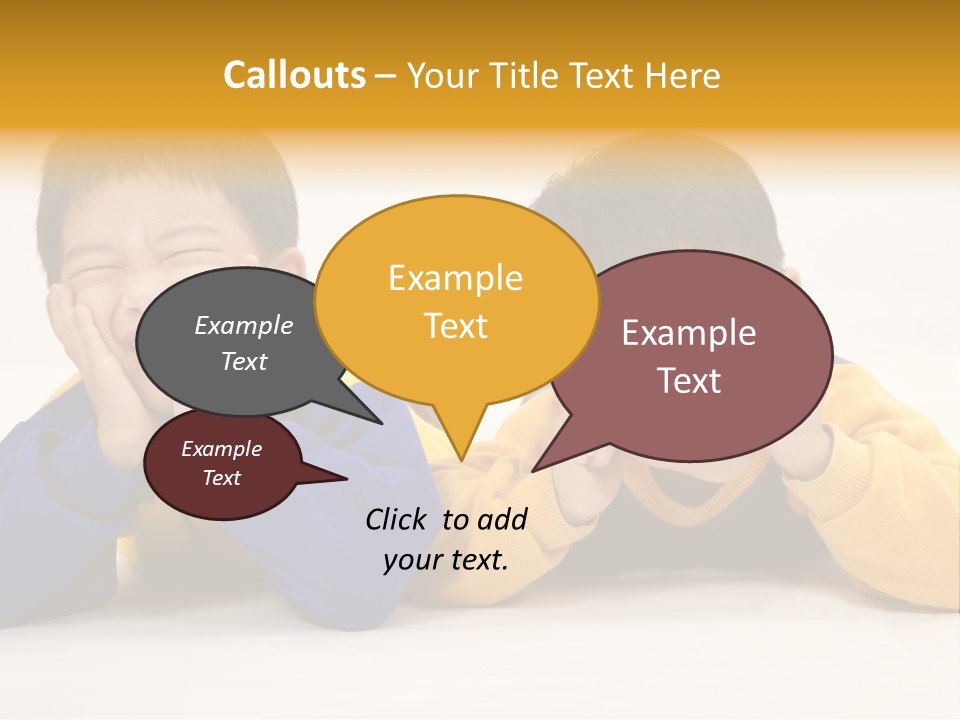 Boy Schoolboy Twins PowerPoint Template