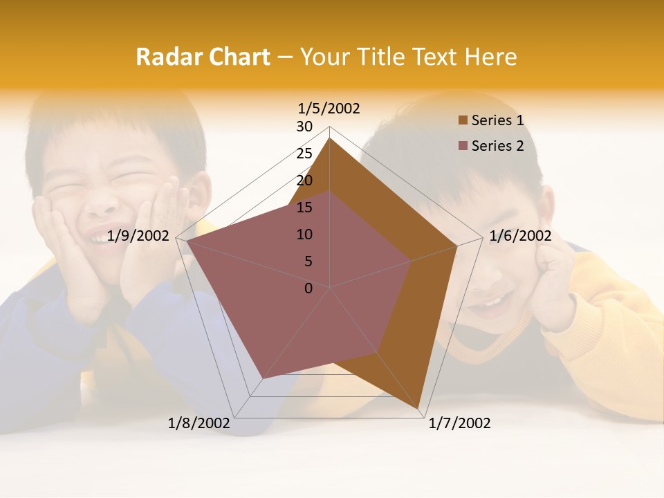 Boy Schoolboy Twins PowerPoint Template