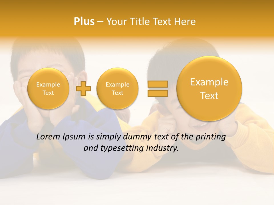 Boy Schoolboy Twins PowerPoint Template