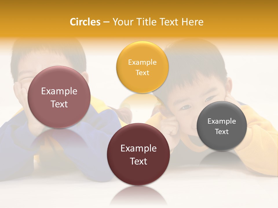 Boy Schoolboy Twins PowerPoint Template