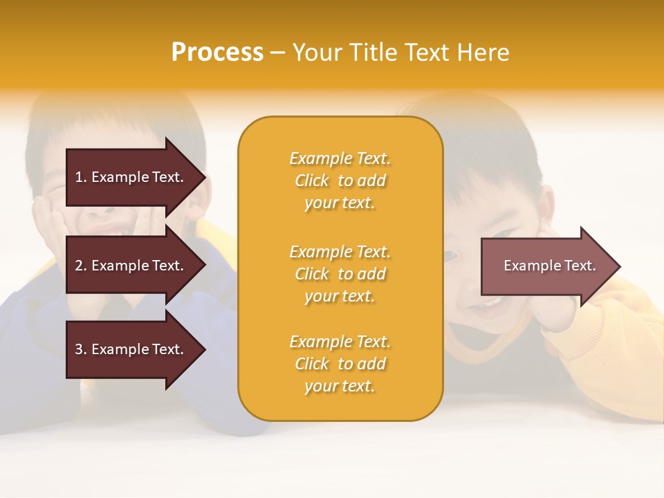Boy Schoolboy Twins PowerPoint Template