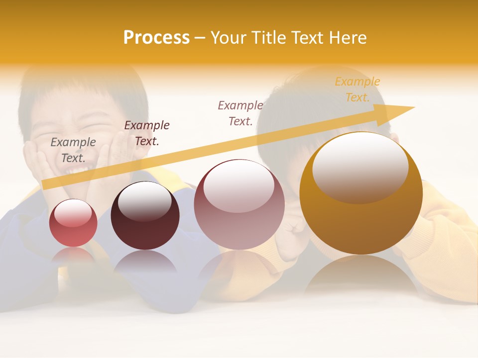 Boy Schoolboy Twins PowerPoint Template