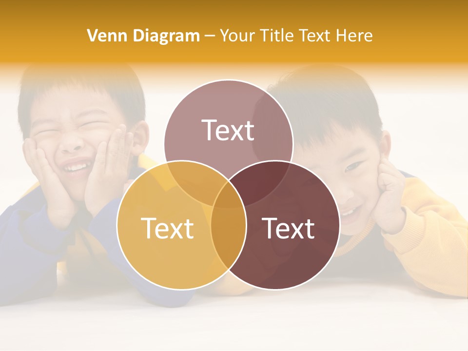 Boy Schoolboy Twins PowerPoint Template