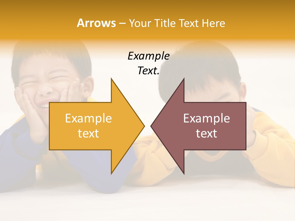 Boy Schoolboy Twins PowerPoint Template