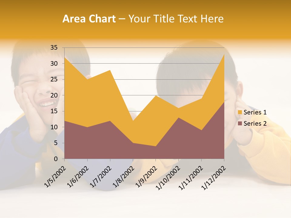 Boy Schoolboy Twins PowerPoint Template