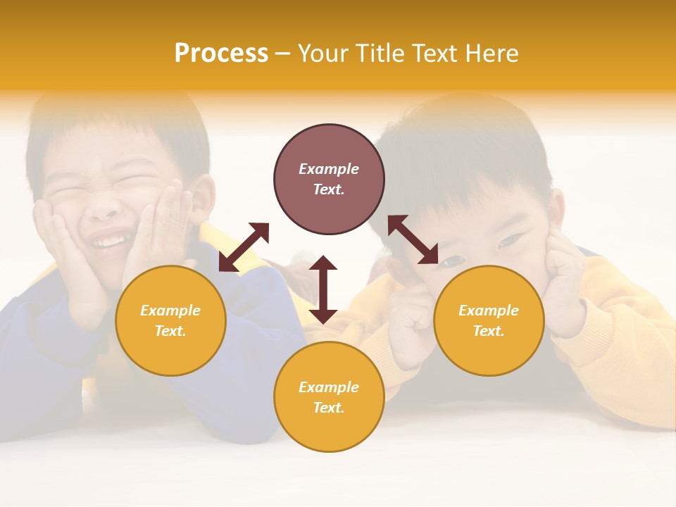 Boy Schoolboy Twins PowerPoint Template