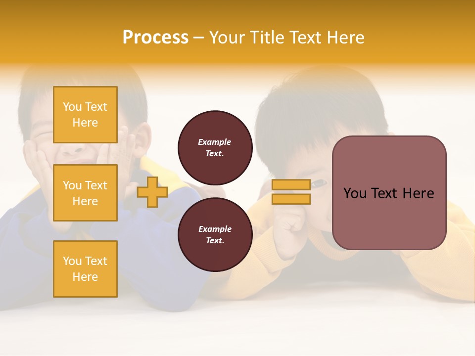 Boy Schoolboy Twins PowerPoint Template