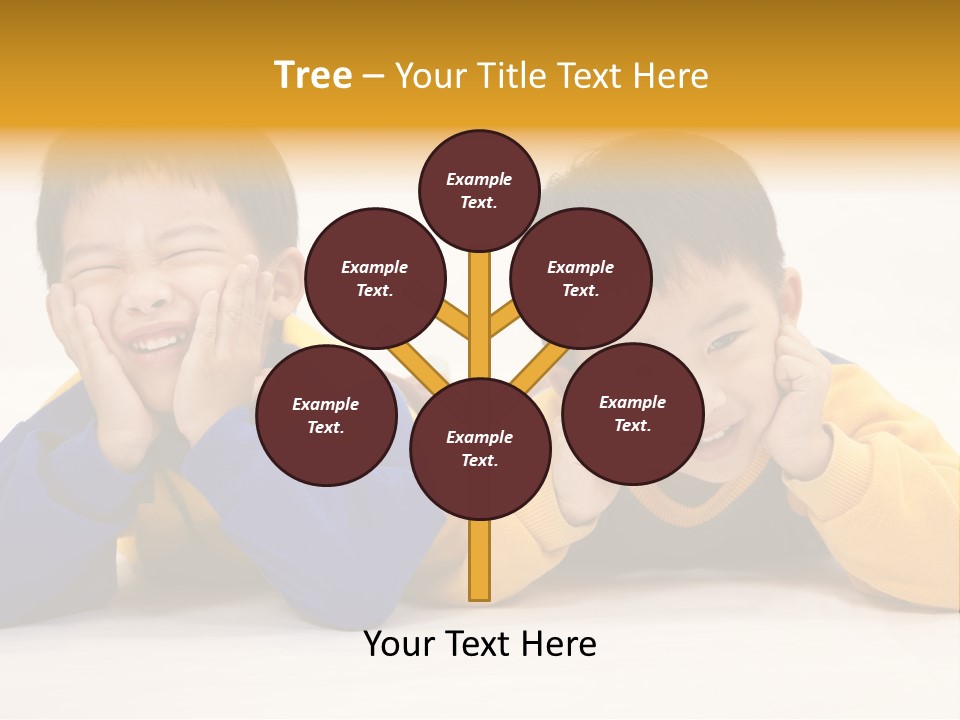 Boy Schoolboy Twins PowerPoint Template