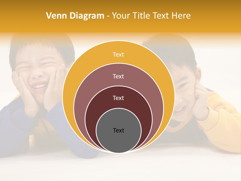 Boy Schoolboy Twins PowerPoint Template