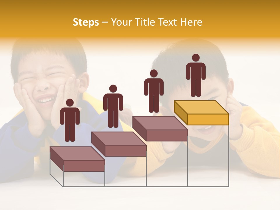 Boy Schoolboy Twins PowerPoint Template