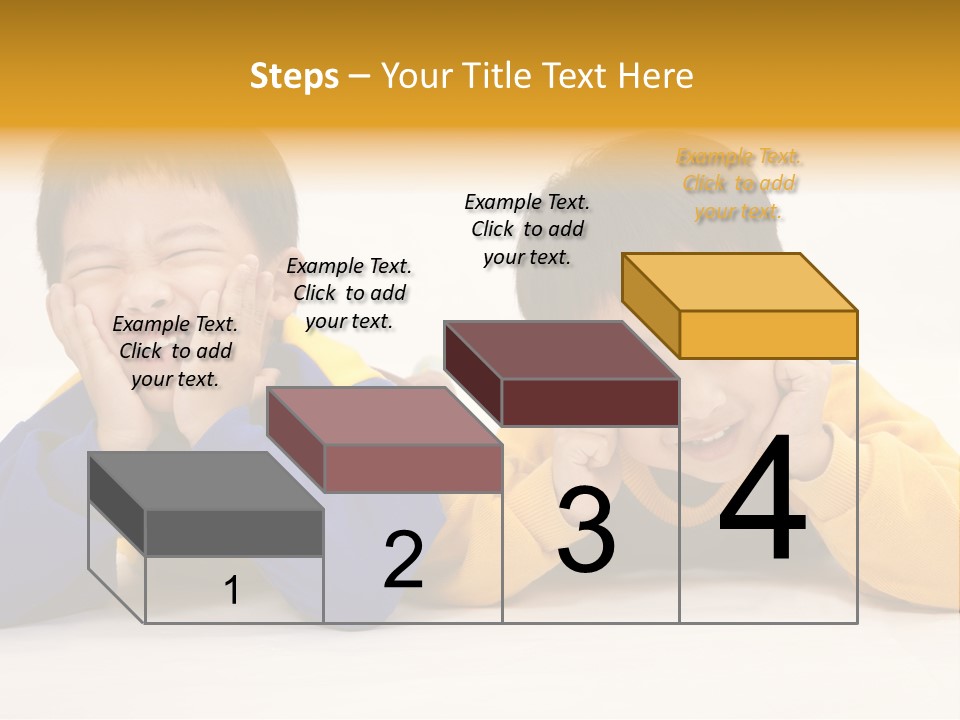 Boy Schoolboy Twins PowerPoint Template