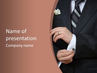 Wedding Dress Gentleman PowerPoint Template