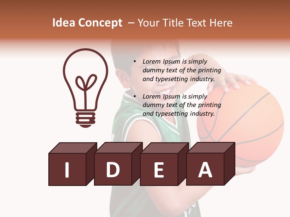 Healthy Ball Player PowerPoint Template