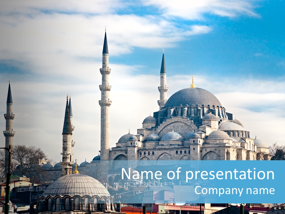 Sky Asian Mosque PowerPoint Template