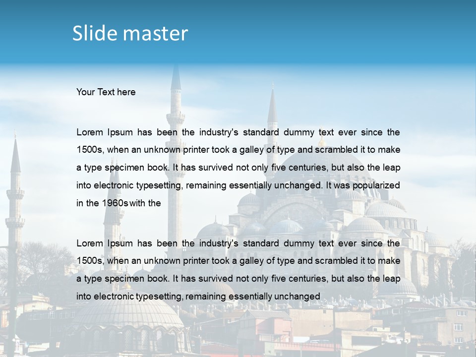 Sky Asian Mosque PowerPoint Template