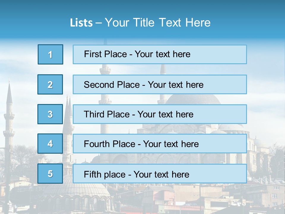Sky Asian Mosque PowerPoint Template