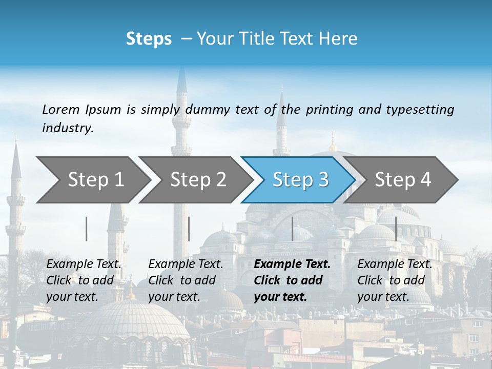 Sky Asian Mosque PowerPoint Template