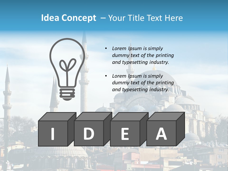 Sky Asian Mosque PowerPoint Template