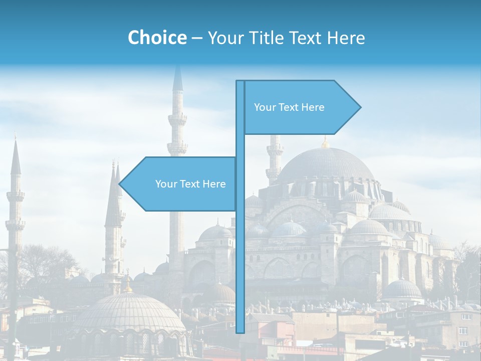 Sky Asian Mosque PowerPoint Template