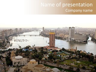 Cityscape Panoramic Town PowerPoint Template