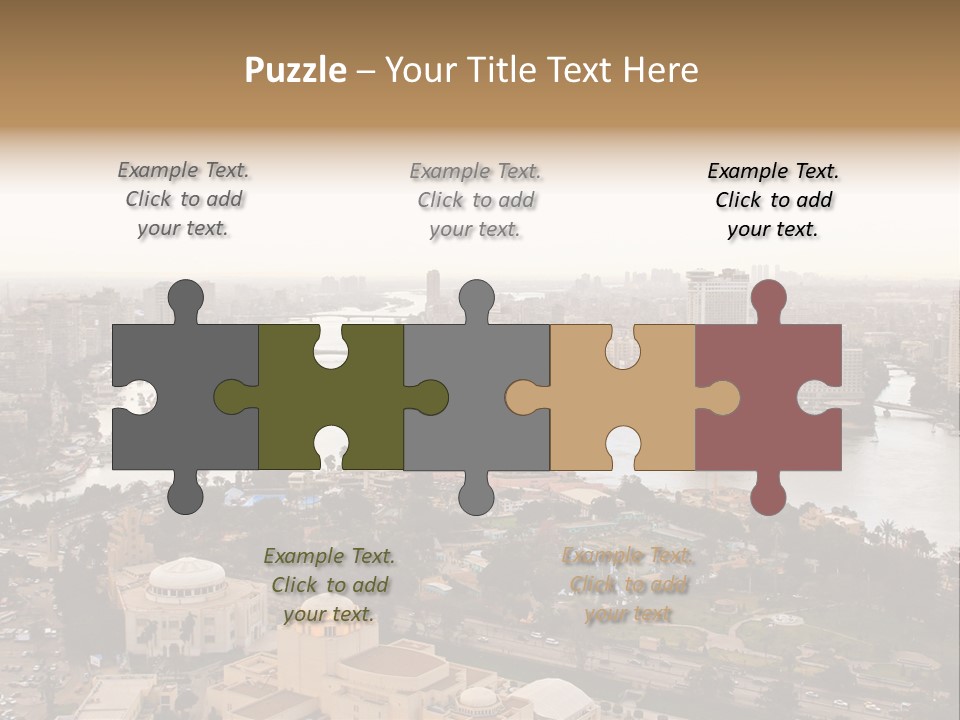 Cityscape Panoramic Town PowerPoint Template