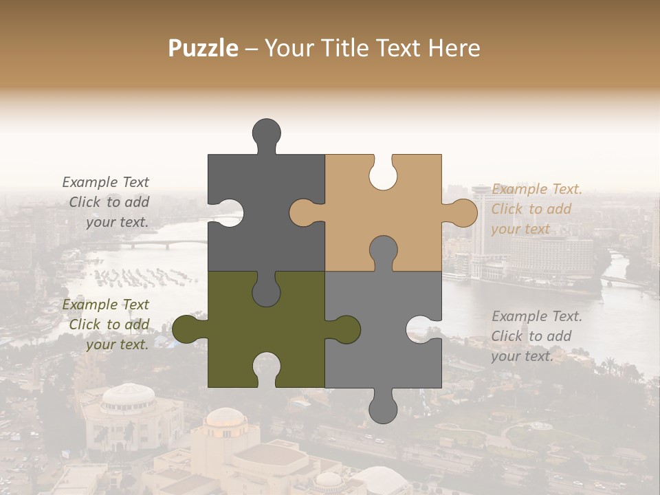 Cityscape Panoramic Town PowerPoint Template