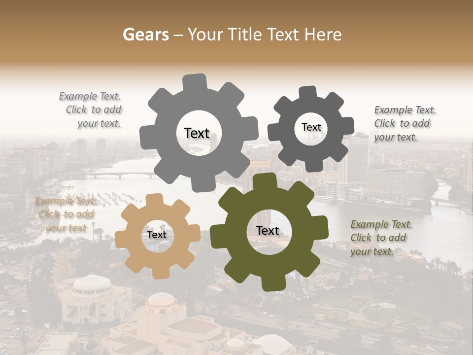 Cityscape Panoramic Town PowerPoint Template