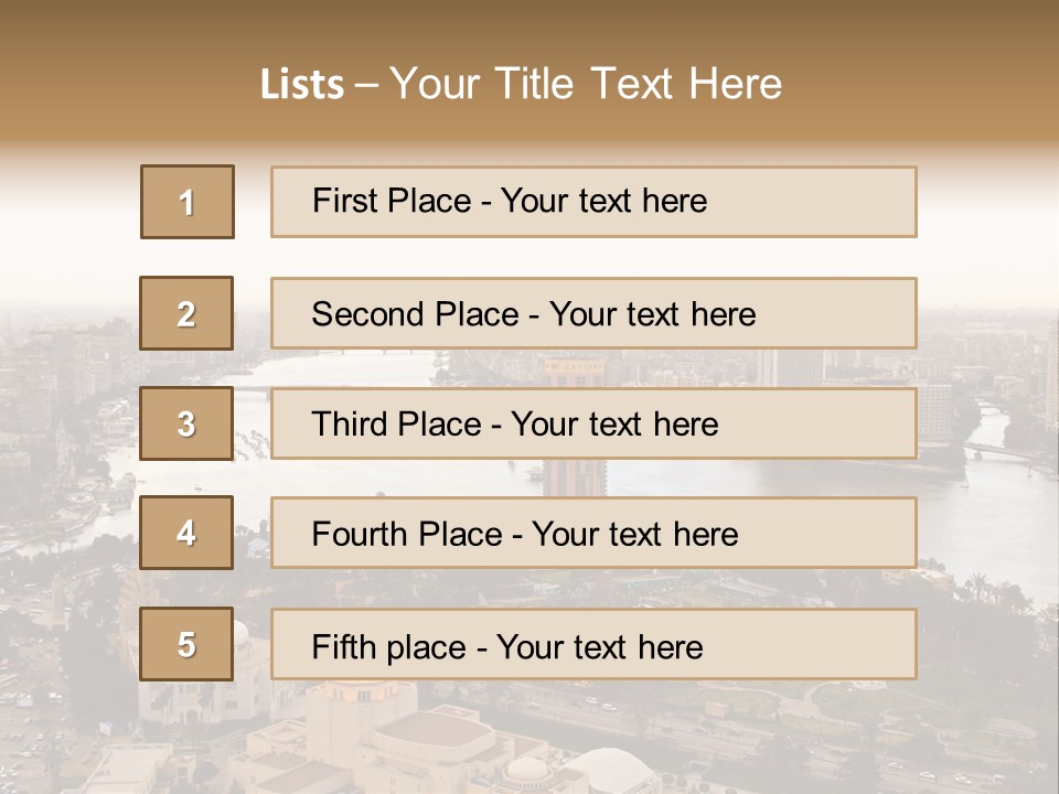 Cityscape Panoramic Town PowerPoint Template