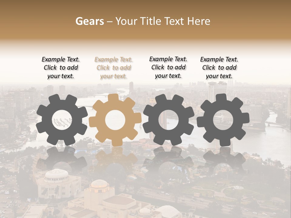 Cityscape Panoramic Town PowerPoint Template