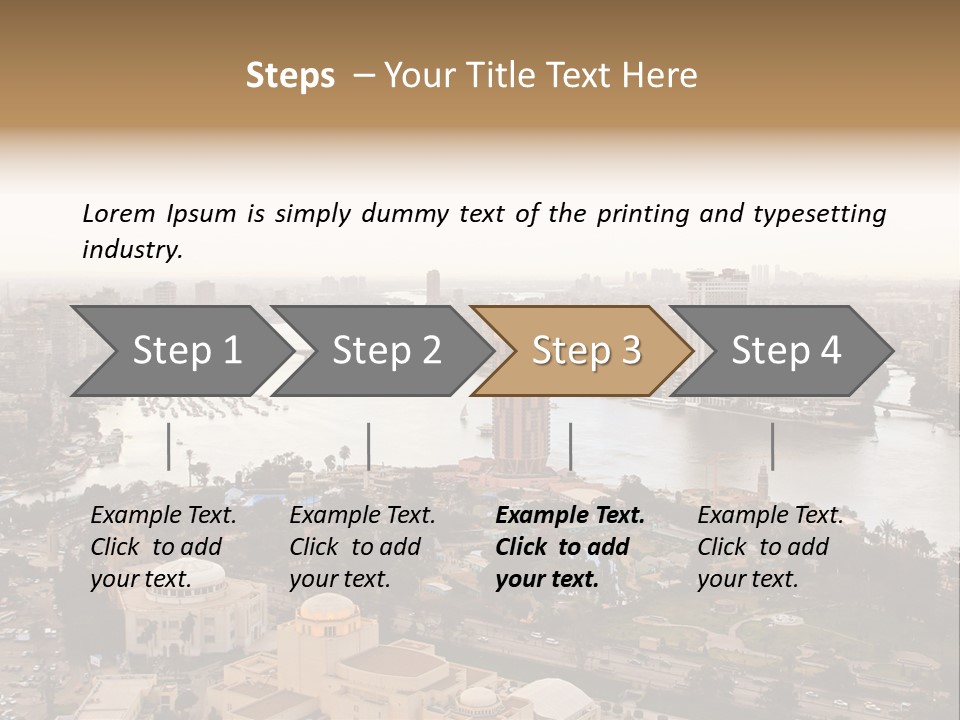 Cityscape Panoramic Town PowerPoint Template