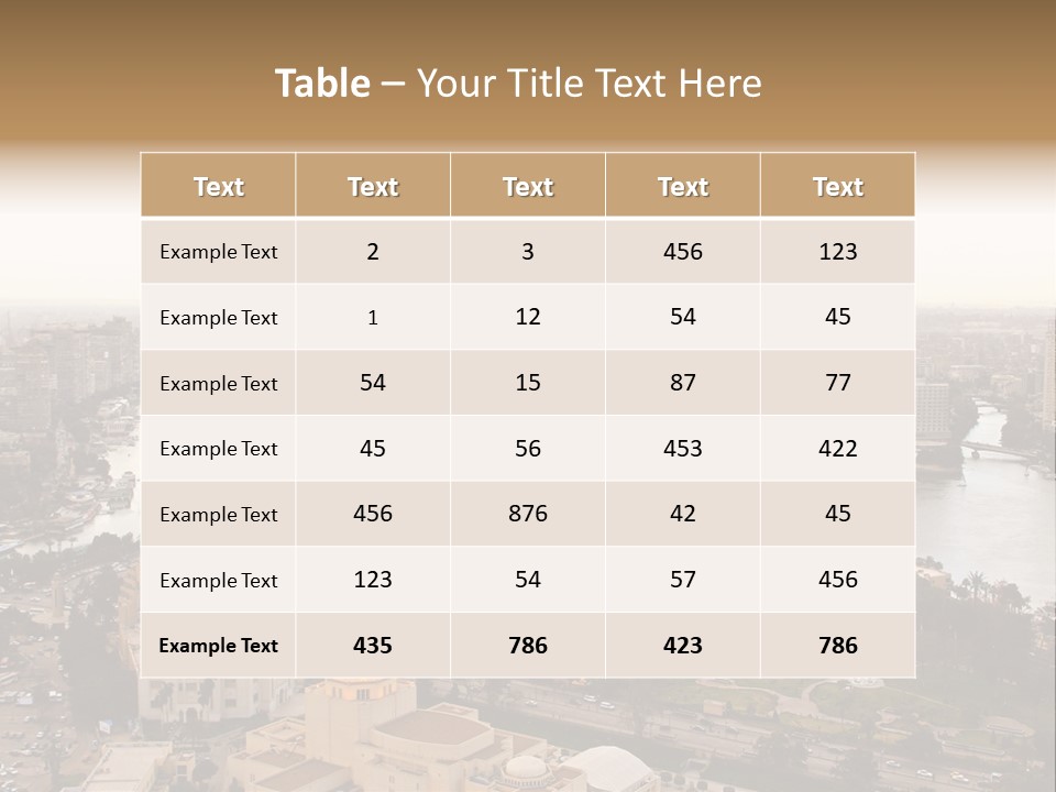 Cityscape Panoramic Town PowerPoint Template