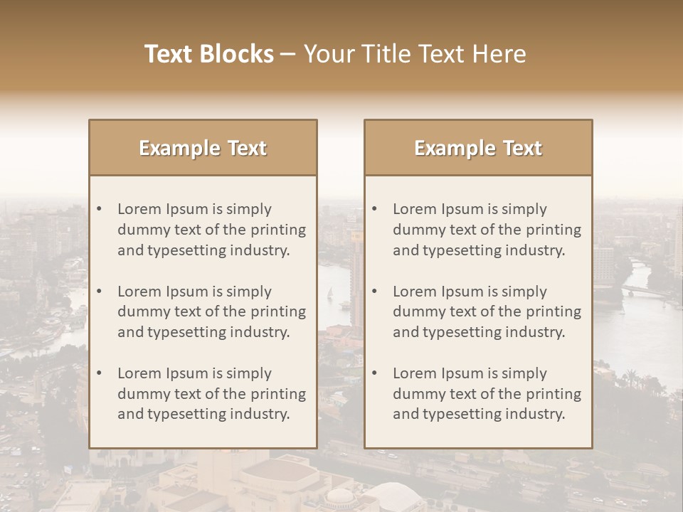 Cityscape Panoramic Town PowerPoint Template