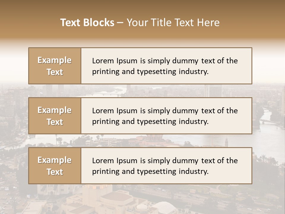 Cityscape Panoramic Town PowerPoint Template