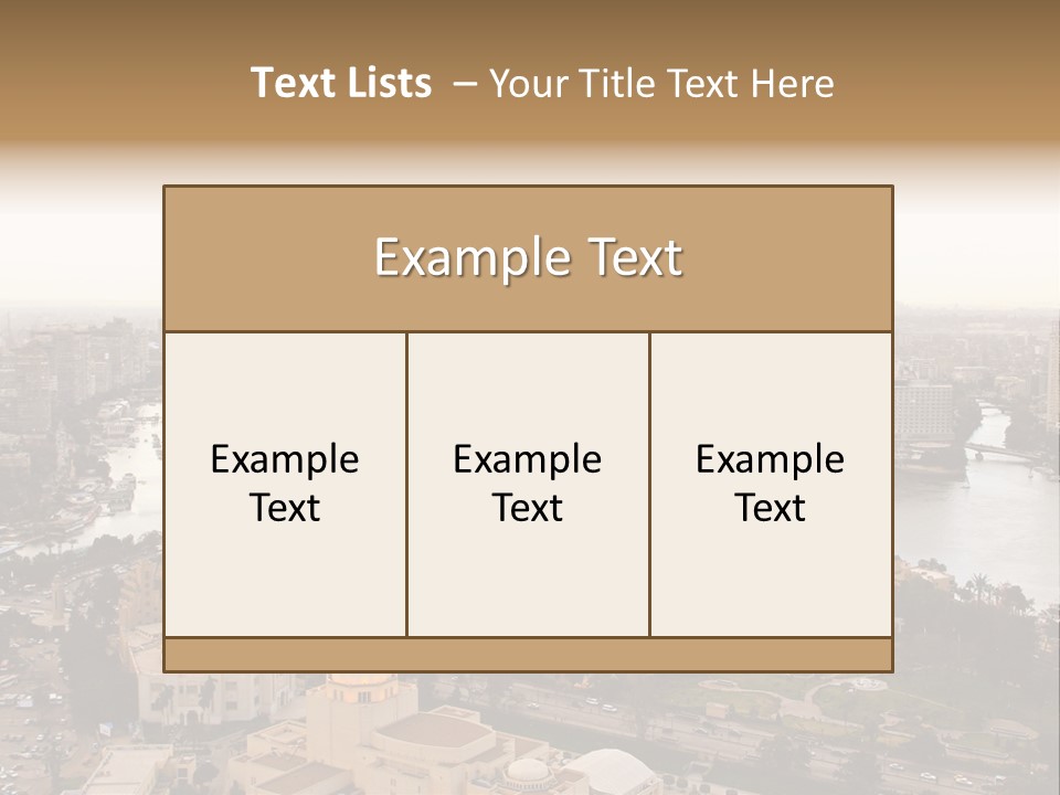 Cityscape Panoramic Town PowerPoint Template