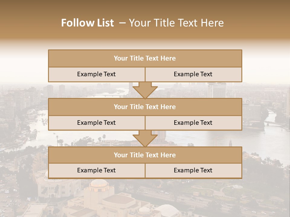 Cityscape Panoramic Town PowerPoint Template