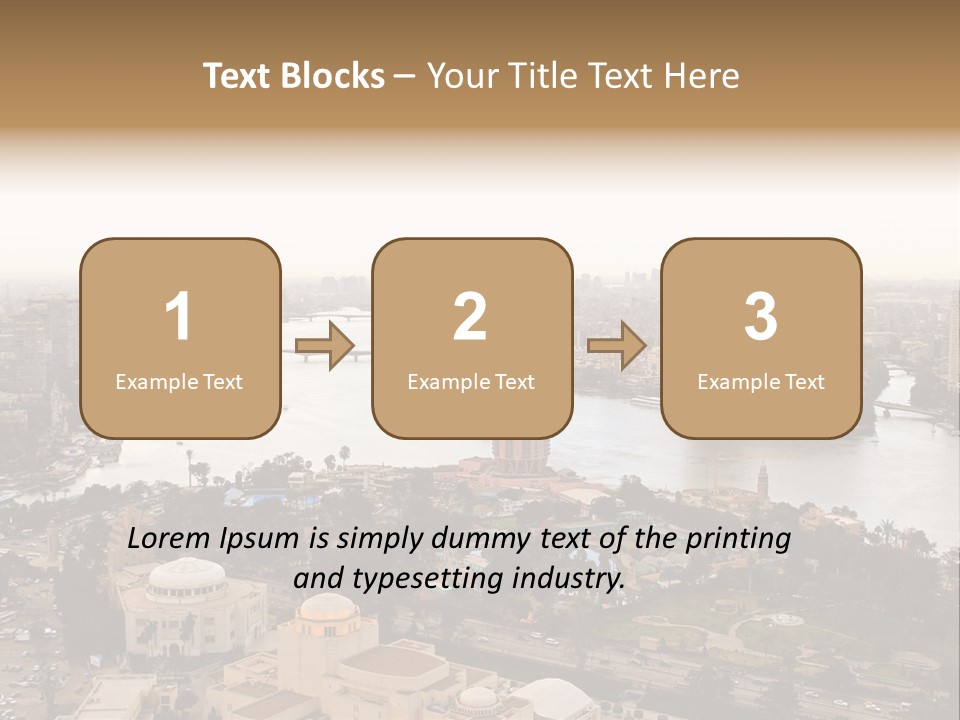 Cityscape Panoramic Town PowerPoint Template